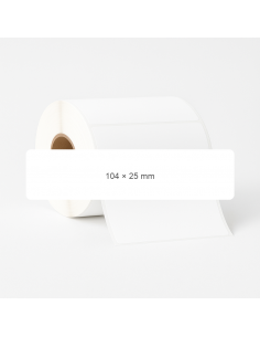 Lipnios etiketės 104x25mm. Polipropilenas. Standartiniai klijai