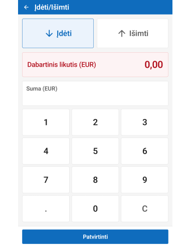 Kasos aparato MiniPOS aptarnavimas...