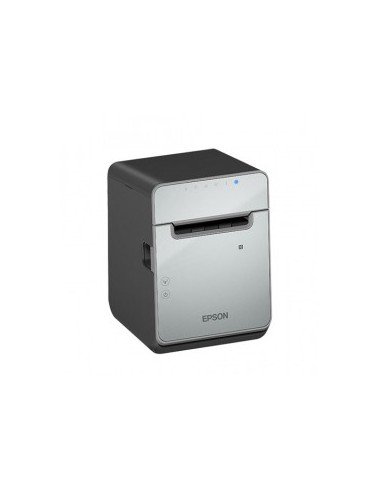Staliniai lipdukų spausdintuvai Lipdukų spausdintuvas Epson TM-L100, 8 dots/mm (203 dpi), cutter, linerless, USB, Lightning, BT,