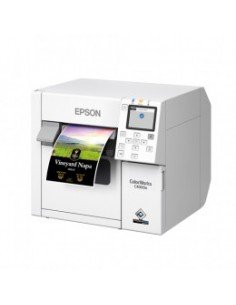 Spalvotas lipdukų spausdintuvas Epson ColorWorks C4000, Matt Black Ink, cutter, ZPLII, USB, Ethernet