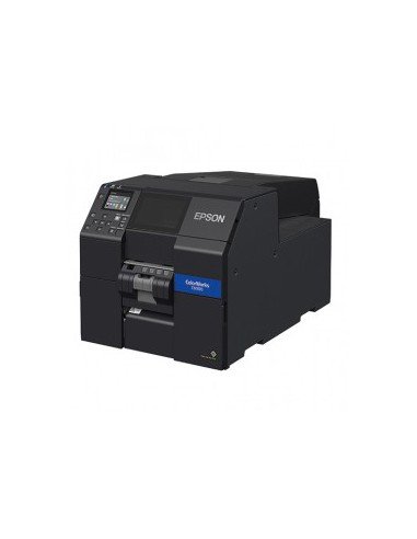 Spalvoti lipdukų spausdintuvai Spalvotas lipdukų spausdintuvas Epson ColorWorks CW-C6500Pe, peeler, disp., USB, Ethernet, black
