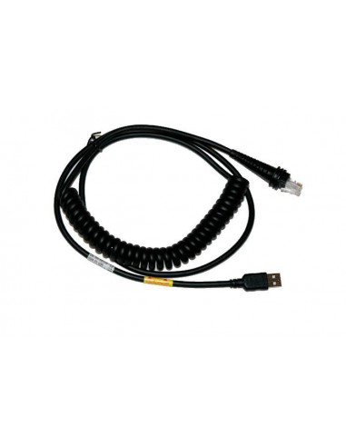 USB-cable, Coiled, 3m, black