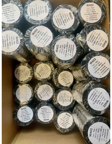 Karboninė juosta 110mm x 110m Wax