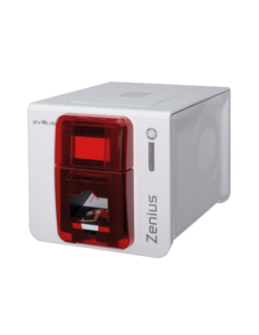 Evolis Zenius Expert, single sided, 12 dots/mm (300 dpi), USB, Ethernet, MSR, MSR, red