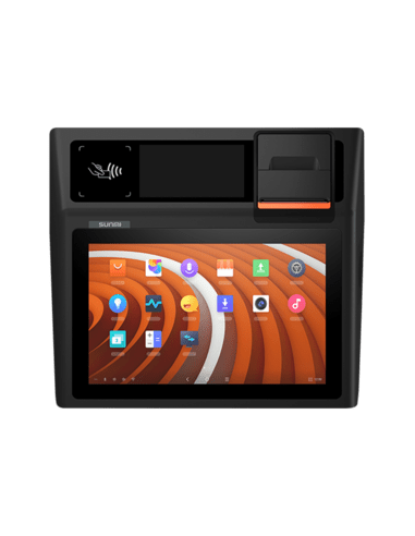 SUNMI D2 MINI, 25,7cm (10,1), CD, USB, RS232, BT, Ethernet, Wi-Fi, Android, black, orange